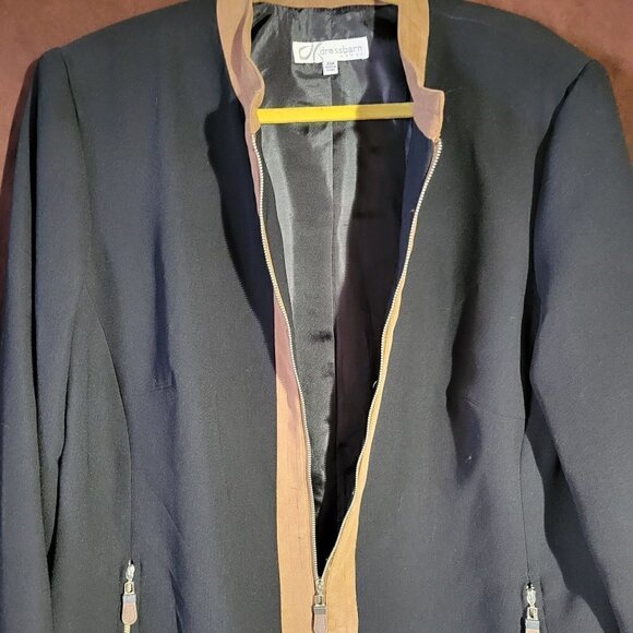 New DressBarn womens zip up blazer 20W - Picture 9 of 12